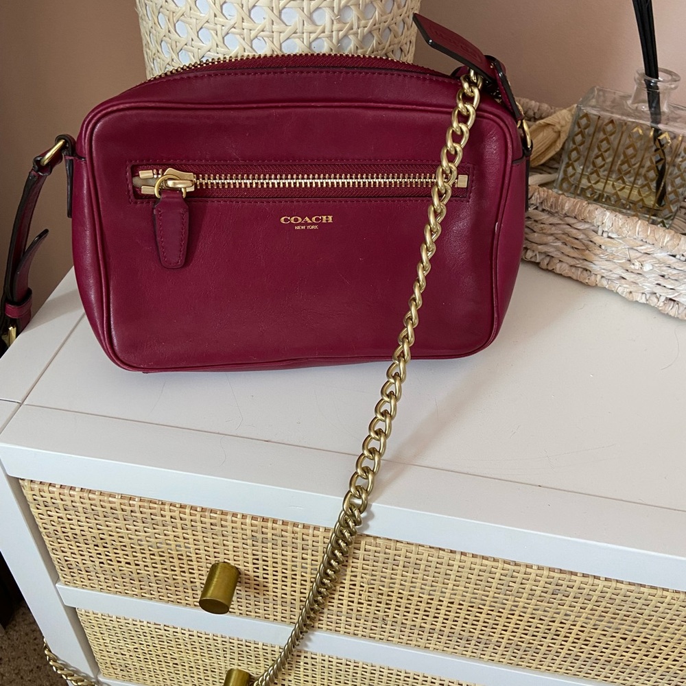 Coach crossbody bag.  No wear. Beautiful leather.